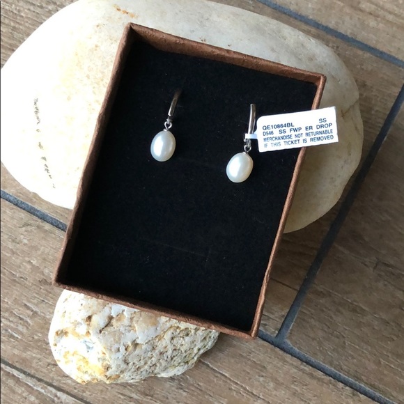 Sterling Silver Pearl Drop Earrings - Picture 8 of 11